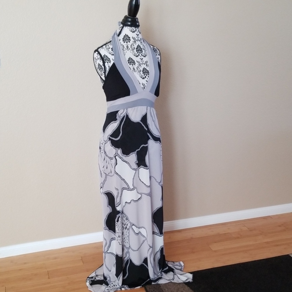 Full length halter dress